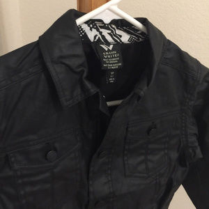 Shaun White Boys Gray Button-Up Black Jacket